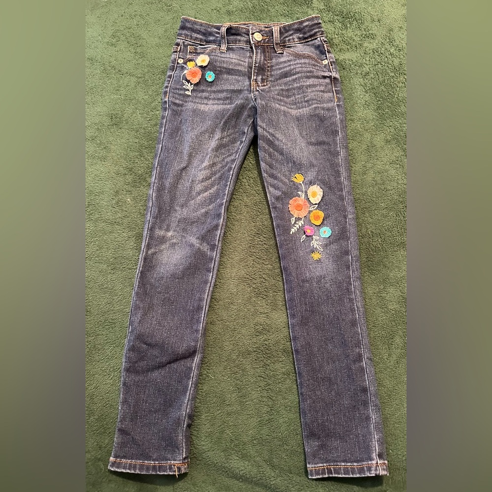 Girls Embroidered Jeans